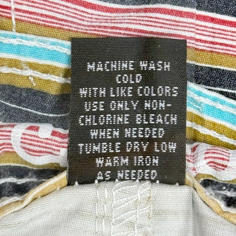 Carbon Mens Aztec Multicolor‎ Striped Bermuda Shorts Tag Size 36 (Measured 40)